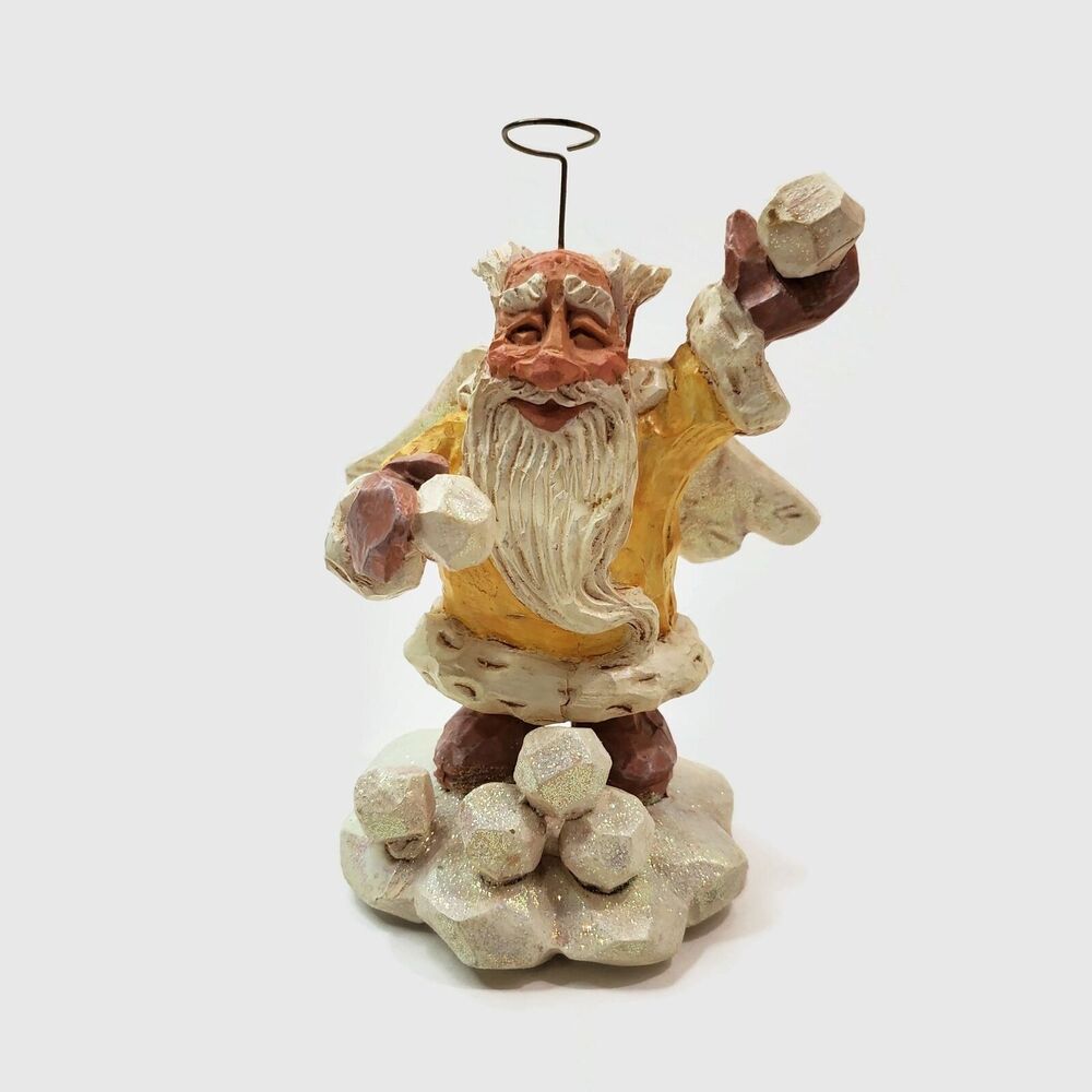 David Frykman Angel Throwing Snowballs Resin Figurine